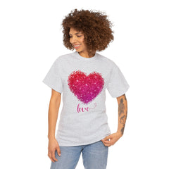 Valentine's Day Shirt Love Heart Graphic Tee for Men and Women