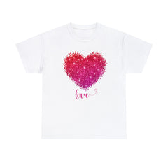 Valentine's Day Shirt Love Heart Graphic Tee for Men and Women