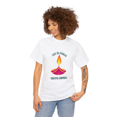 Festive T-Shirt - Lit in Peace, Happy Diwali Unisex Cotton Tee for Men & Women