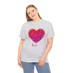 Valentine's Day Shirt Love Heart Graphic Tee for Men and Women