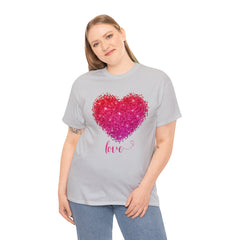 Valentine's Day Shirt Love Heart Graphic Tee for Men and Women