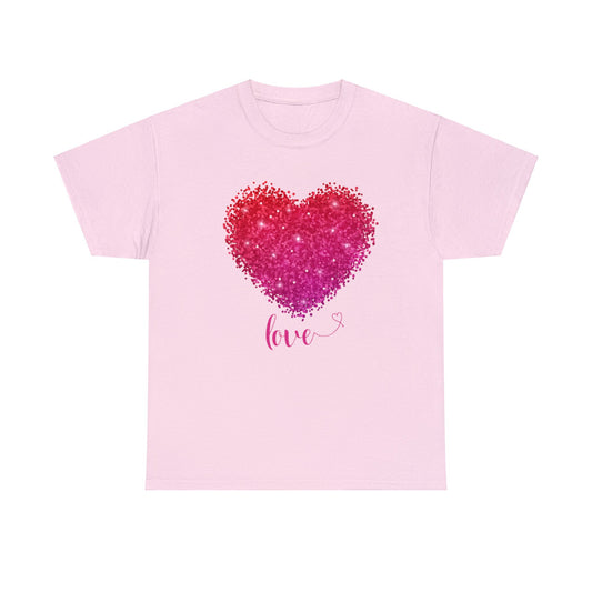 Valentine's Day Shirt Love Heart Graphic Tee for Men and Women