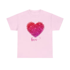 Valentine's Day Shirt Love Heart Graphic Tee for Men and Women