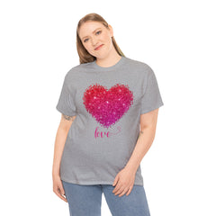 Valentine's Day Shirt Love Heart Graphic Tee for Men and Women