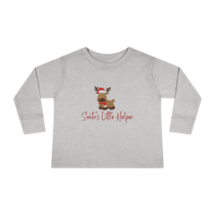 Santas Little Helper Christmas, Holidays, Santa Claus Toddler Long Sleeve Tee for Boys & Girls