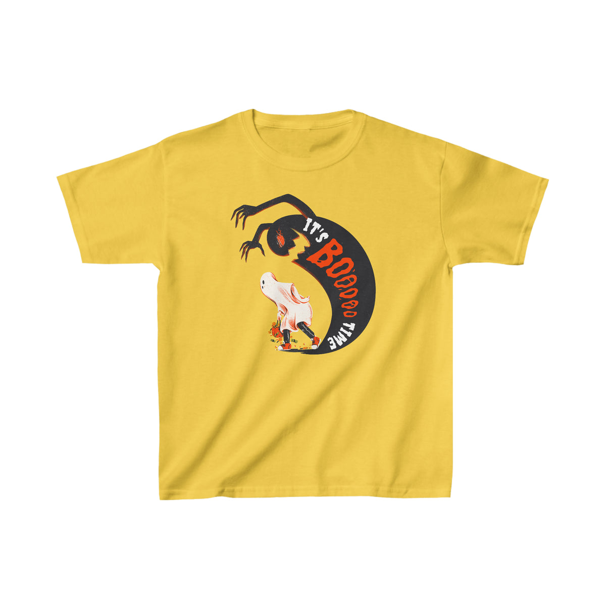 Halloween Unisex Kids Funny T-shirts  - "Its Boo Time" - Boys/Girls - Novelty T-Shirts - Daisy
