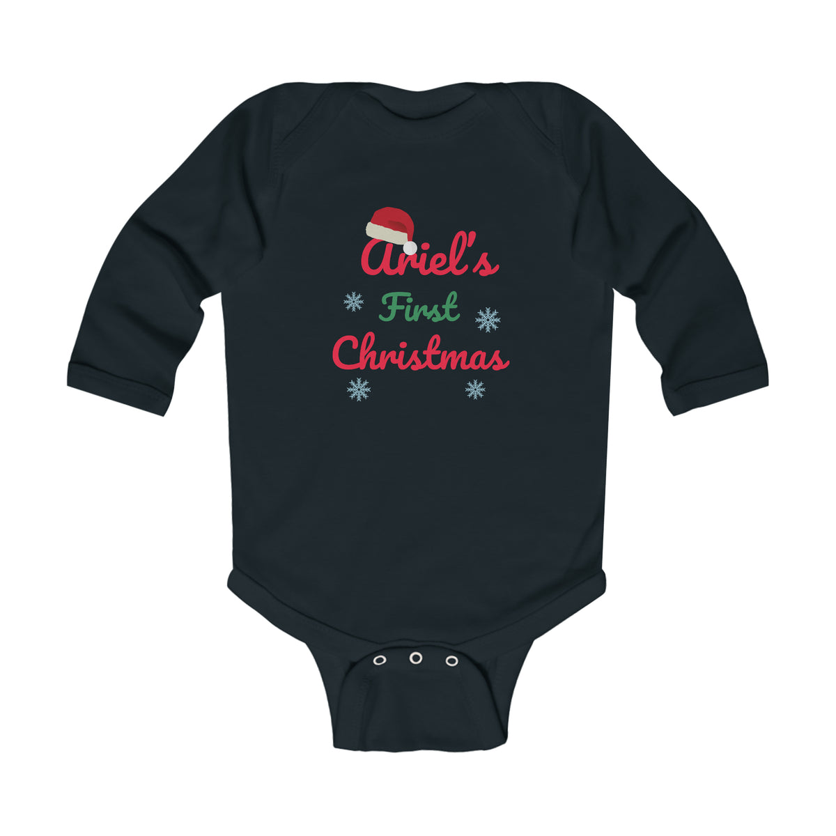 Personalized - First Christmas Baby Bodysuit Christmas and Holidays Long Sleeve