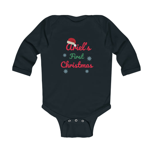 Personalized - First Christmas Baby Bodysuit Christmas and Holidays Long Sleeve