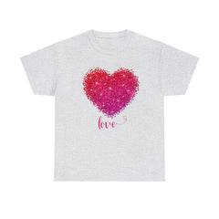 Valentine's Day Shirt Love Heart Graphic Tee for Men and Women