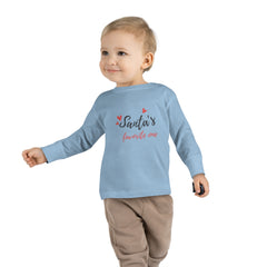 "Santas Little Helper" Christmas, Holidays, Santa Claus Toddler Long Sleeve Tee for Boys & Girls