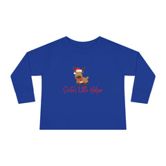 Santas Little Helper Christmas, Holidays, Santa Claus Toddler Long Sleeve Tee for Boys & Girls