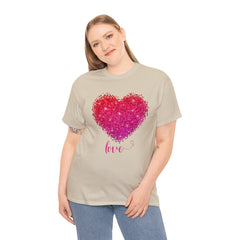 Valentine's Day Shirt Love Heart Graphic Tee for Men and Women