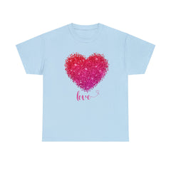 Valentine's Day Shirt Love Heart Graphic Tee for Men and Women