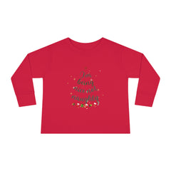 "I am Being Nice Not Naughty" Christmas, Holidays, Toddler Long Sleeve Tee