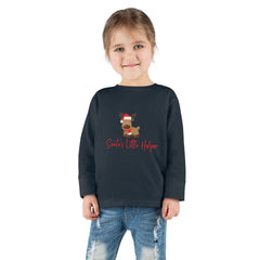 Santas Little Helper Christmas, Holidays, Santa Claus Toddler Long Sleeve Tee for Boys & Girls