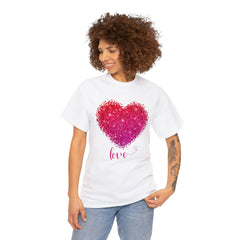 Valentine's Day Shirt Love Heart Graphic Tee for Men and Women