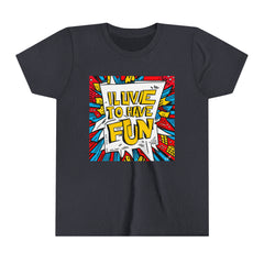 ILuv2HF (I Luv To Have Fun) Youth Short Sleeve Cotton T-Shirt (XS - XL)-TWW