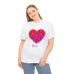 Valentine's Day Shirt Love Heart Graphic Tee for Men and Women