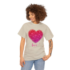 Valentine's Day Shirt Love Heart Graphic Tee for Men and Women