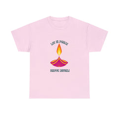 Festive T-Shirt - Lit in Peace, Happy Diwali Unisex Cotton Tee for Men & Women