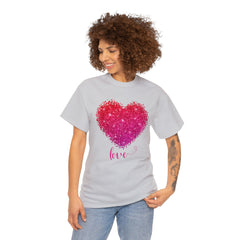 Valentine's Day Shirt Love Heart Graphic Tee for Men and Women