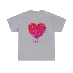 Valentine's Day Shirt Love Heart Graphic Tee for Men and Women