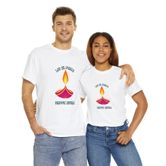 Festive T-Shirt - Lit in Peace, Happy Diwali Unisex Cotton Tee for Men & Women