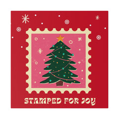 Happy Holidays, Stamped for Joy, Christmas decor Matte Canvas, Stretched, 0.75"