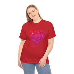 Valentine's Day Shirt Love Heart Graphic Tee for Men and Women