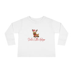 Santas Little Helper Christmas, Holidays, Santa Claus Toddler Long Sleeve Tee for Boys & Girls