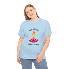 Festive T-Shirt - Lit in Peace, Happy Diwali Unisex Cotton Tee for Men & Women