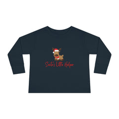 Santas Little Helper Christmas, Holidays, Santa Claus Toddler Long Sleeve Tee for Boys & Girls