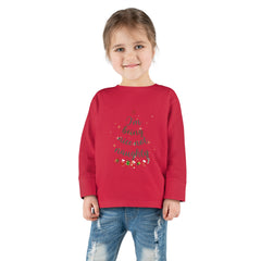 "I am Being Nice Not Naughty" Christmas, Holidays, Toddler Long Sleeve Tee