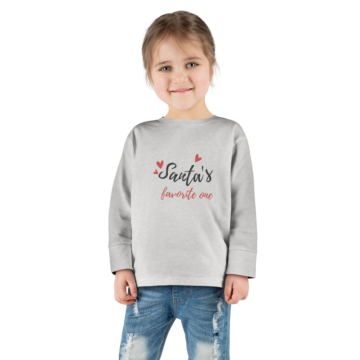 "Santas Little Helper" Christmas, Holidays, Santa Claus Toddler Long Sleeve Tee for Boys & Girls