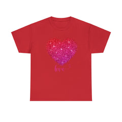 Valentine's Day Shirt Love Heart Graphic Tee for Men and Women