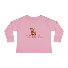 Santas Little Helper Christmas, Holidays, Santa Claus Toddler Long Sleeve Tee for Boys & Girls