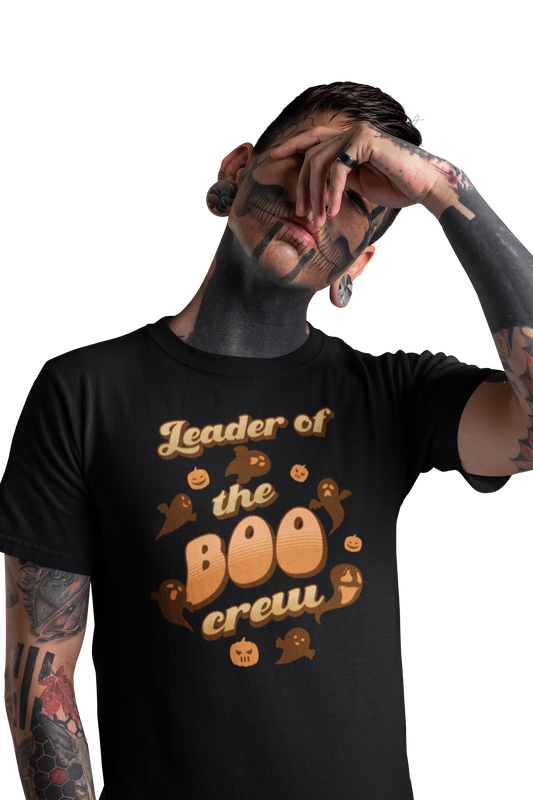 Halloween Unisex Funny T-shirts Leader of the Boo Crew Men & Women