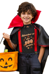 Halloween Funny T-shirts For Kids - Member of the Boo Crew (Black Heather)