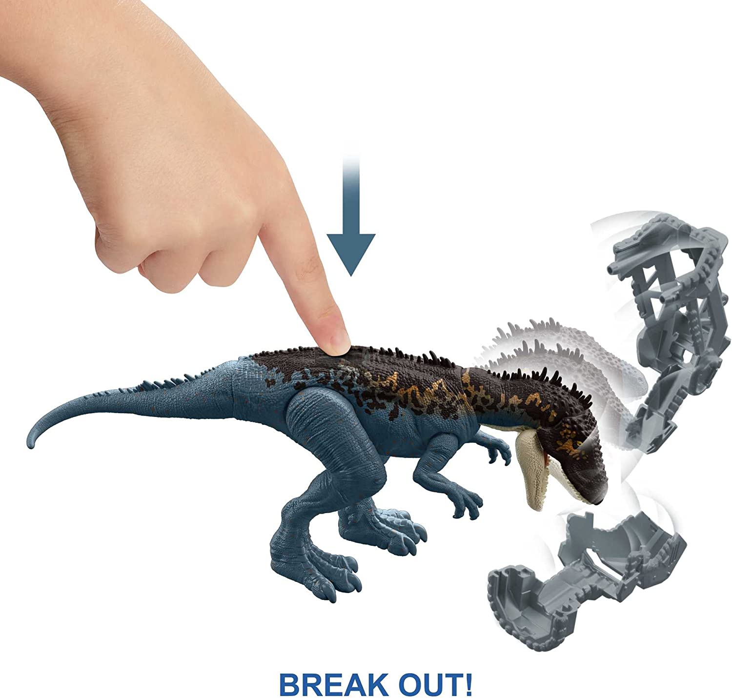 Jurassic World Mega Destroyers Carcharodontosaurus Dinosaur Action Figure - toyzverse