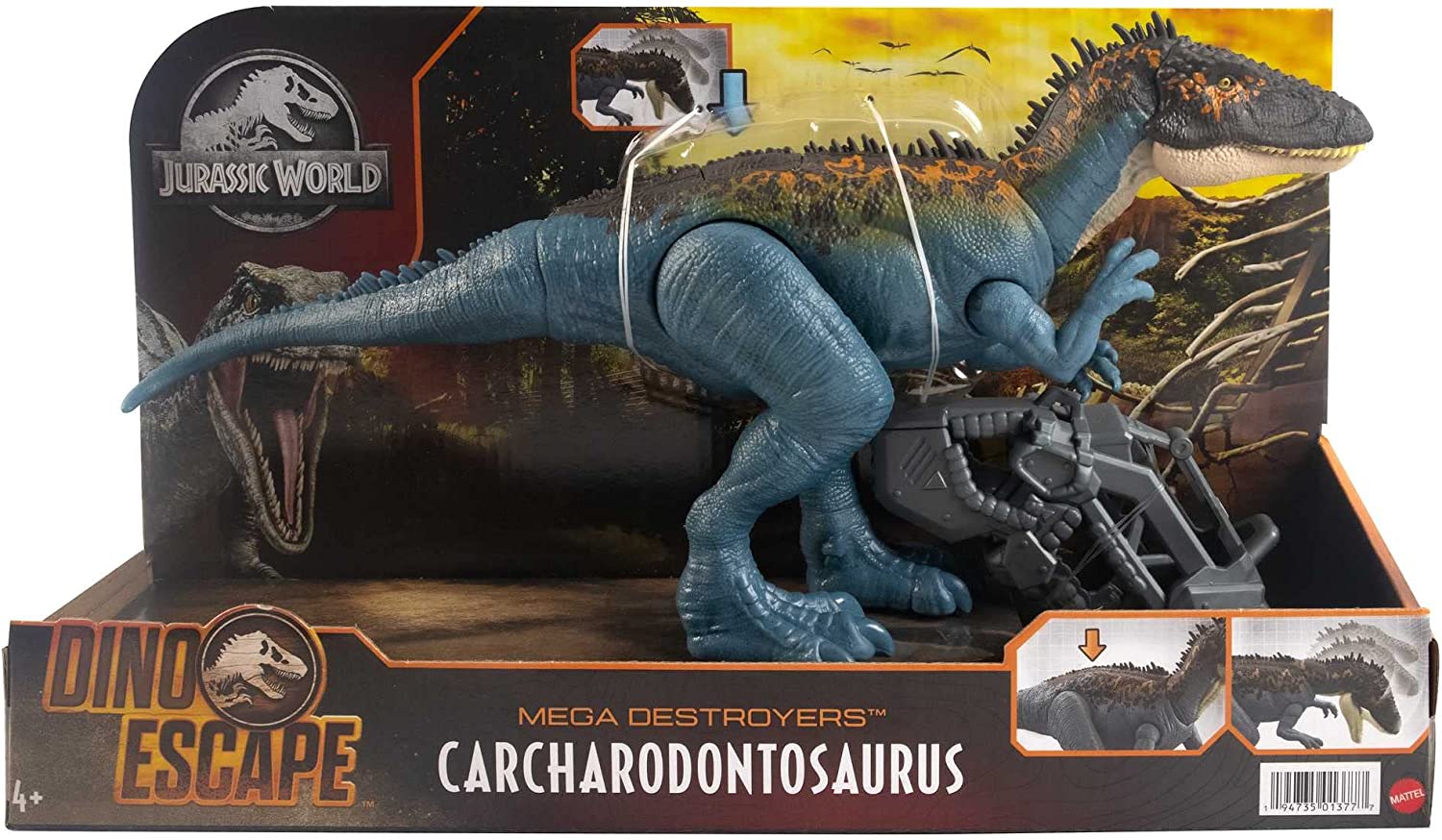 Jurassic World Mega Destroyers Carcharodontosaurus Dinosaur Action Figure - toyzverse