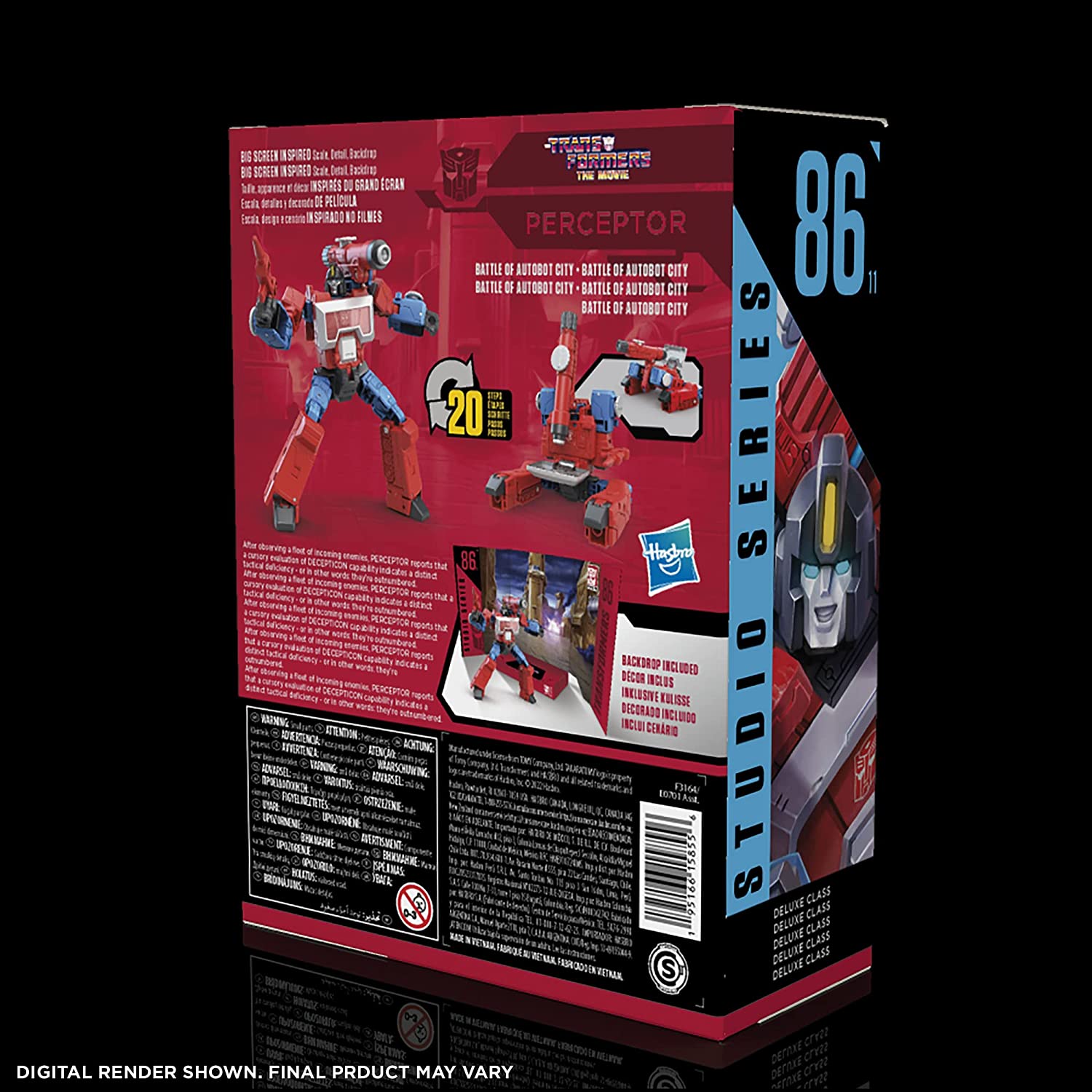 Transformers Toys Studio Series 86-11 Deluxe Class The Transformers: The Movie Perceptor Action Figure - toyzverse