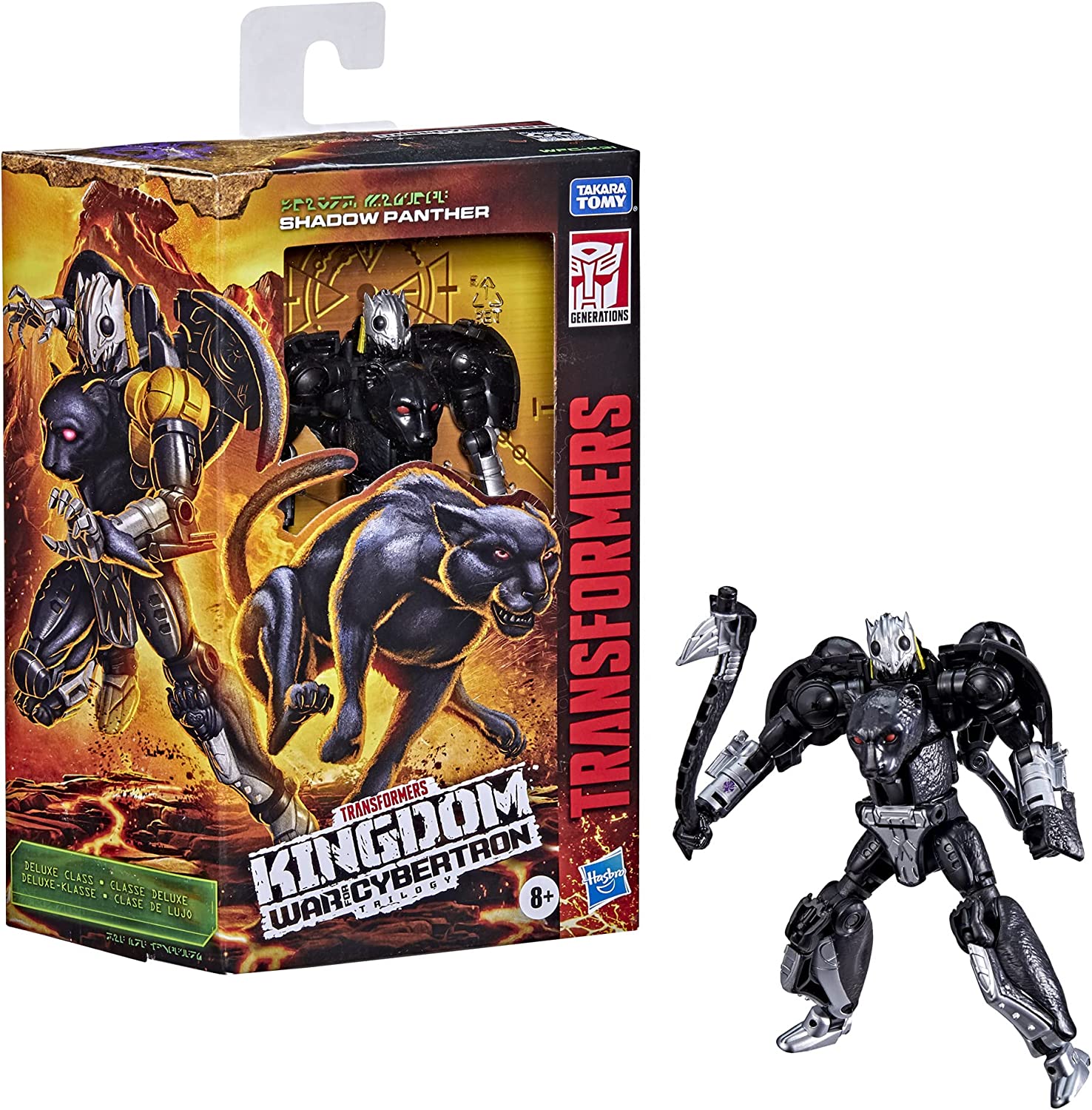 Transformers Toys Generations War for Cybertron: Kingdom Deluxe WFC-K31 Shadow Panther Action Figure - toyzverse