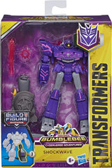 Transformers Toys Cyberverse Deluxe Class Shockwave Action Figure, Shock Blast Attack Move and Build-A-Figure Piece, for Kids - toyzverse