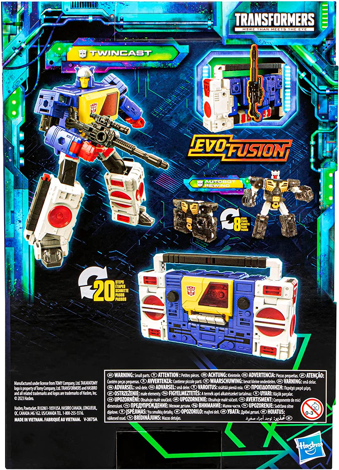 Transformers Toys Legacy Evolution Voyager Twincast and Autobot Rewind Toy, 7-inch, Action Figures - toyzverse