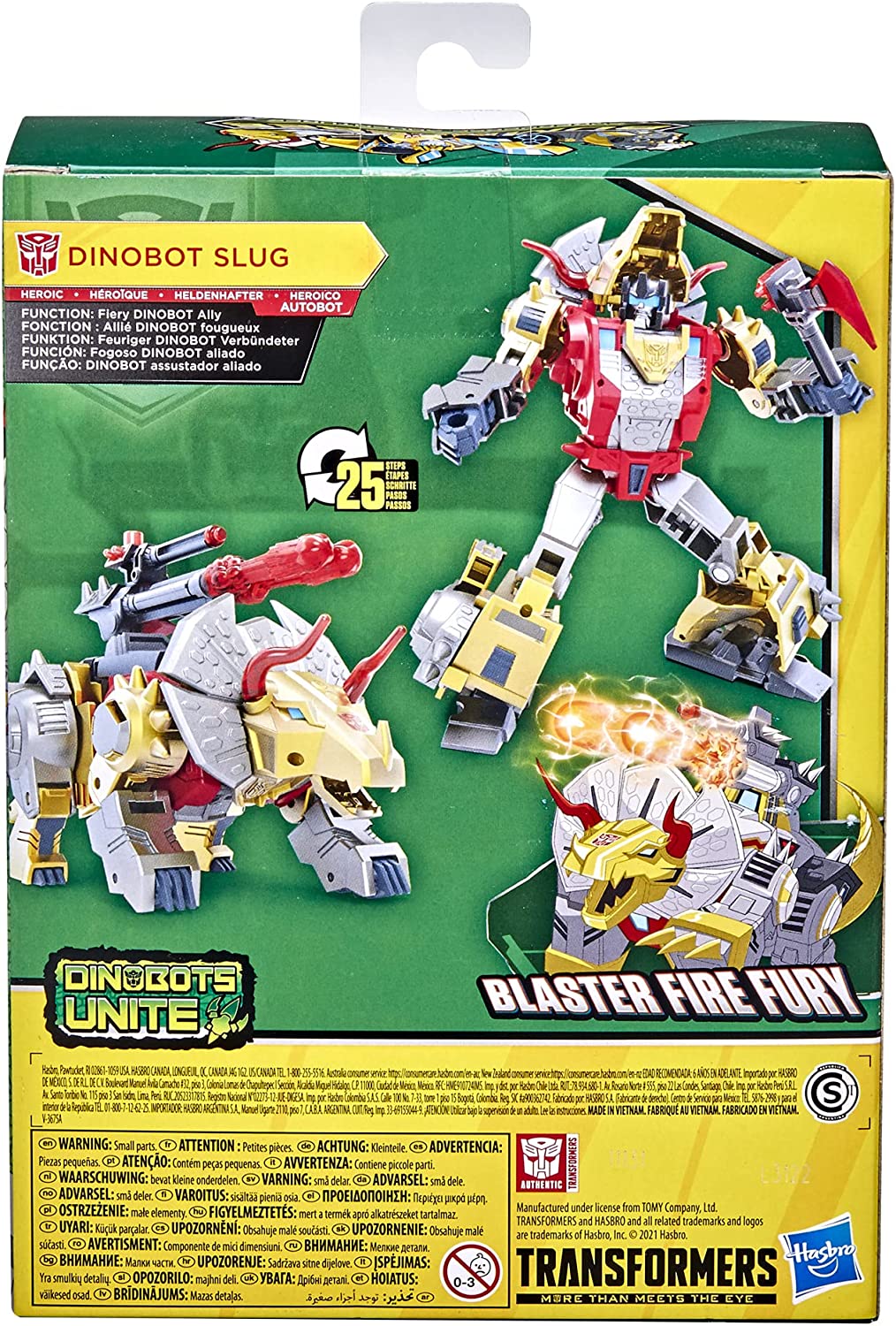 Transformers Bumblebee Cyberverse Adventures Deluxe Class Dinobot Slug Action Figure, Blaster Fire Fury Action Attack - toyzverse